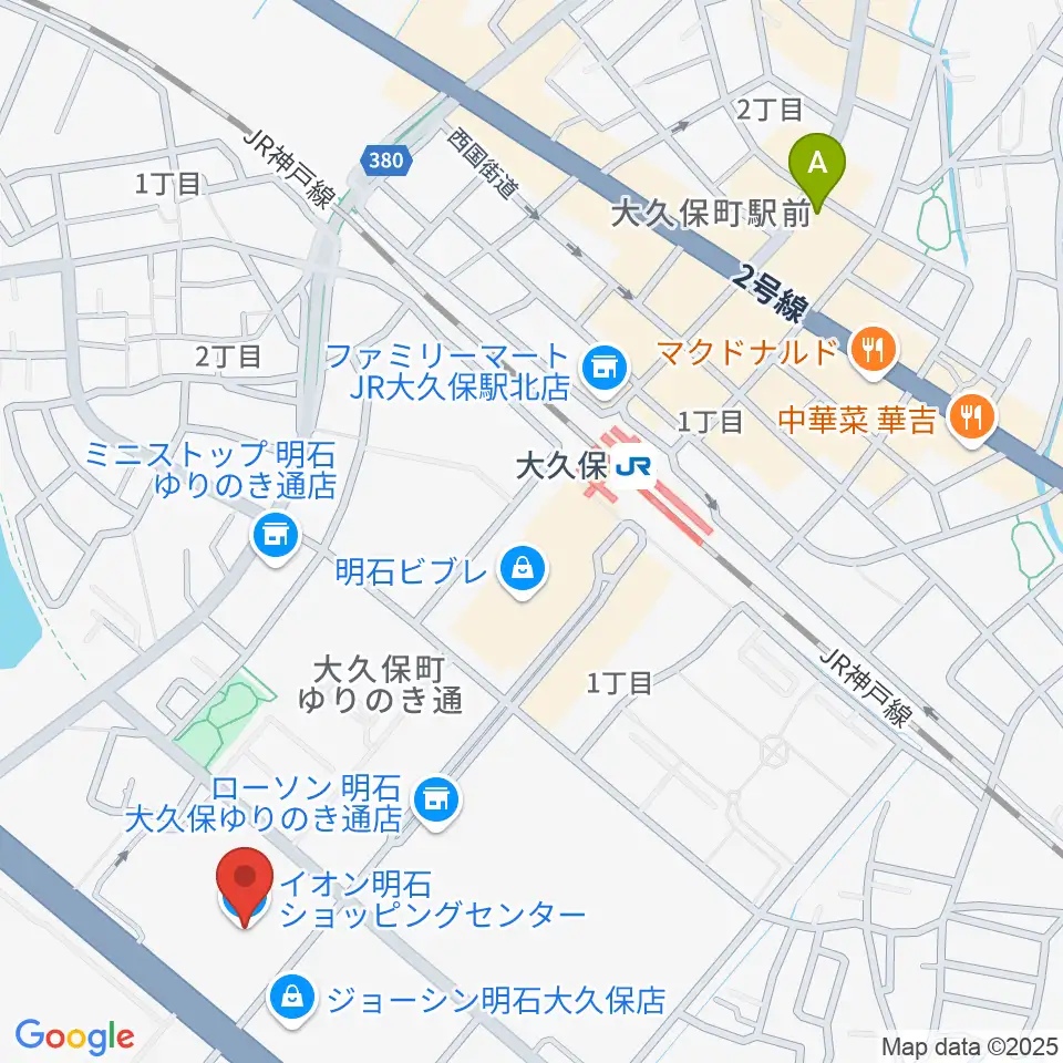 明石カルチャーセンター周辺のホテル一覧地図