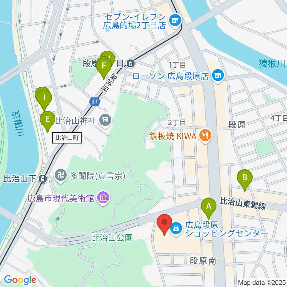 広島カルチャーセンター周辺のホテル一覧地図