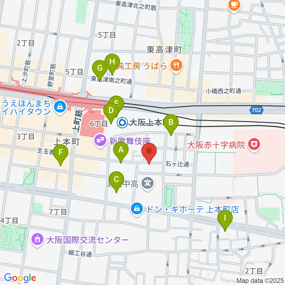 MUSICA VITA音楽教室周辺のホテル一覧地図