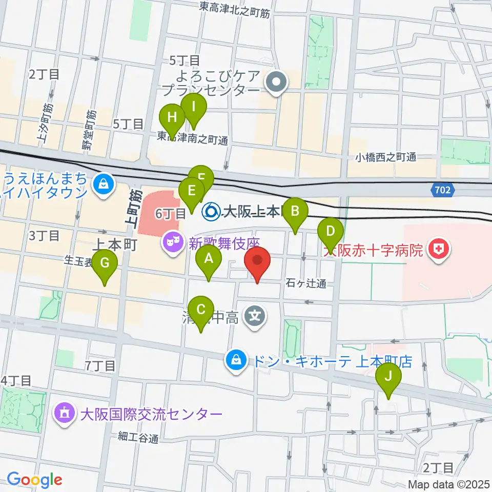 MUSICA VITA音楽教室周辺のホテル一覧地図