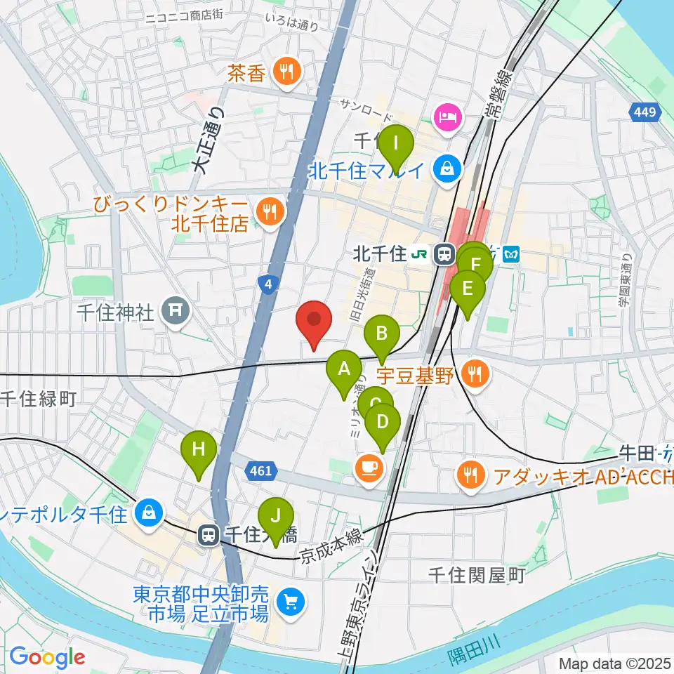 天空劇場周辺のホテル一覧地図