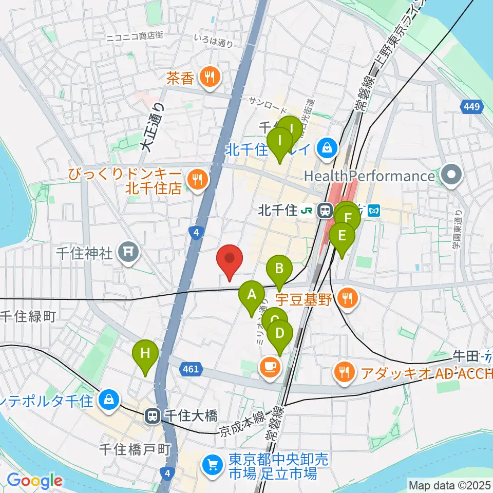 天空劇場周辺のホテル一覧地図
