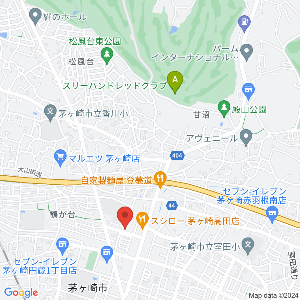 長谷川楽器店 鶴が台センター周辺のホテル一覧地図