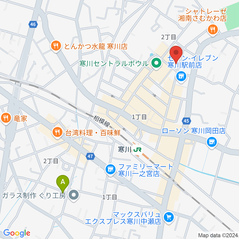 長谷川楽器店 寒川センター周辺のホテル一覧地図