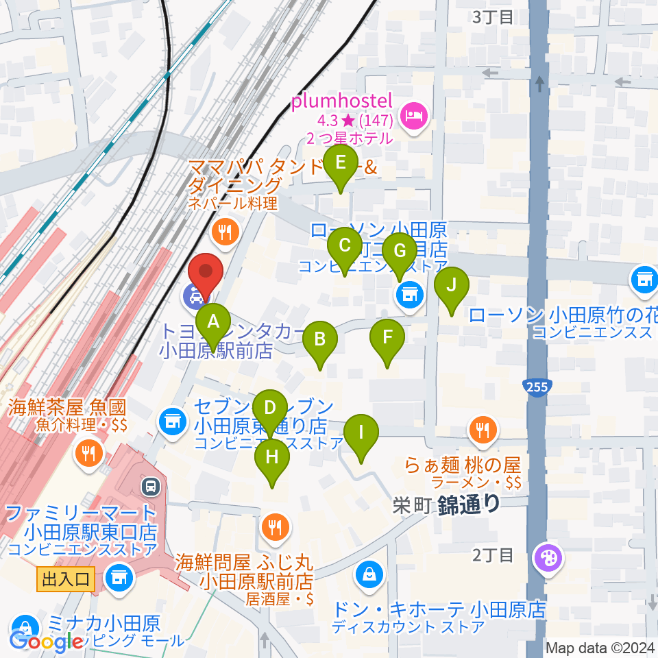 昭和音楽大学附属音楽・バレエ教室 小田原校周辺のホテル一覧地図