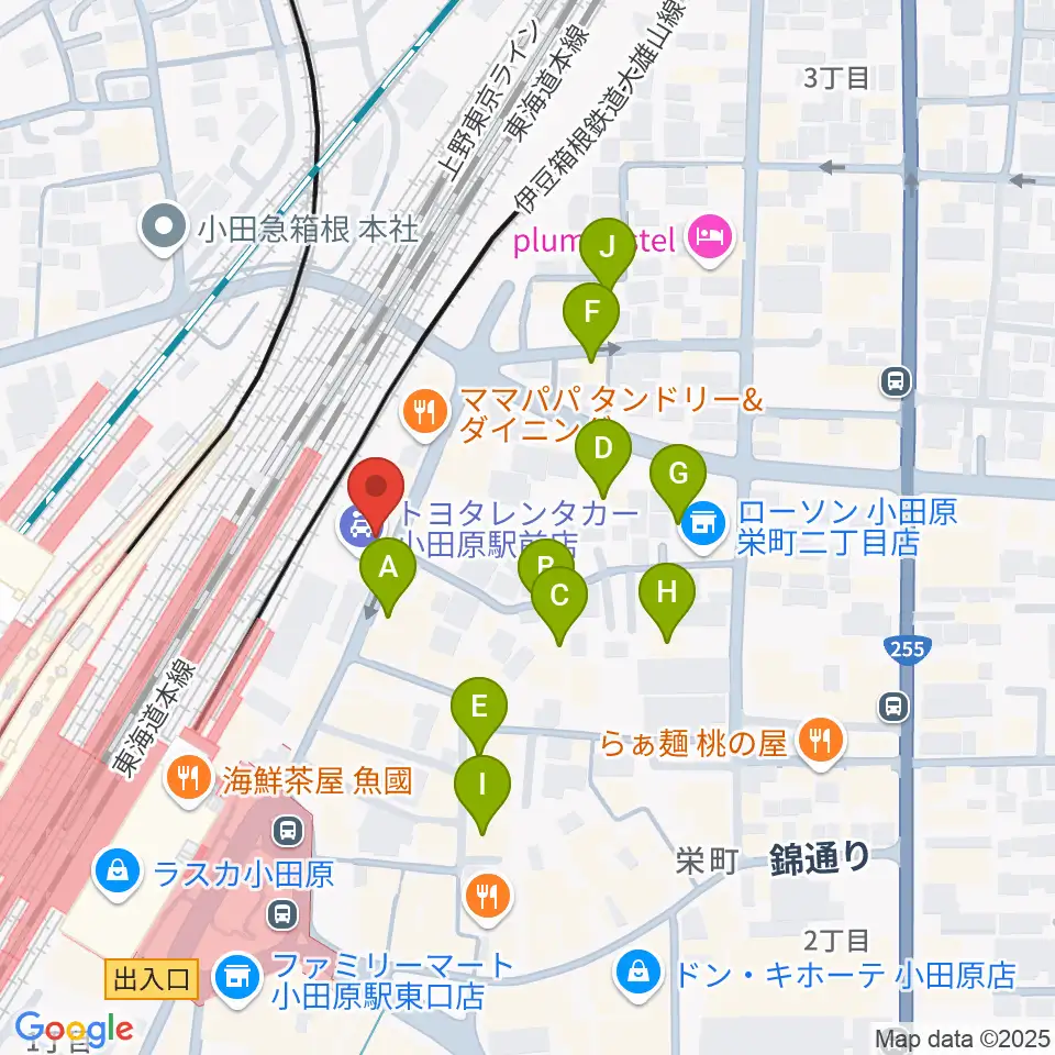 昭和音楽大学附属音楽・バレエ教室 小田原校周辺のホテル一覧地図