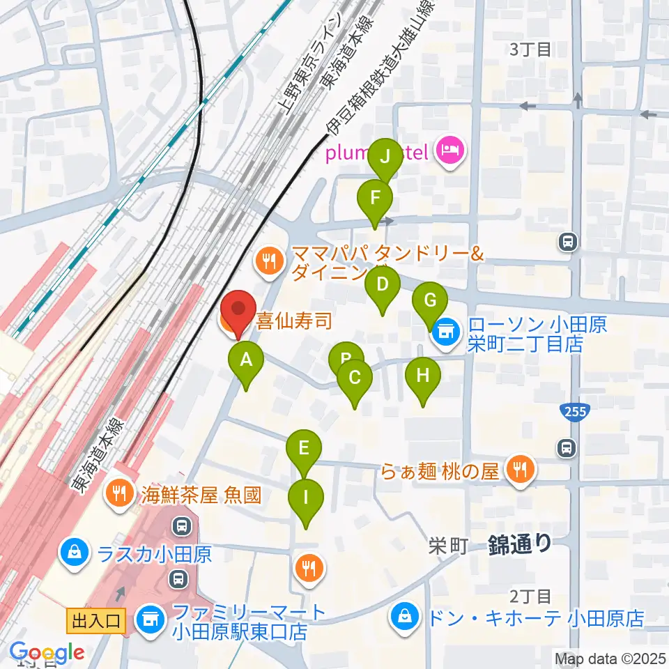 昭和音楽大学附属音楽・バレエ教室 小田原校周辺のホテル一覧地図
