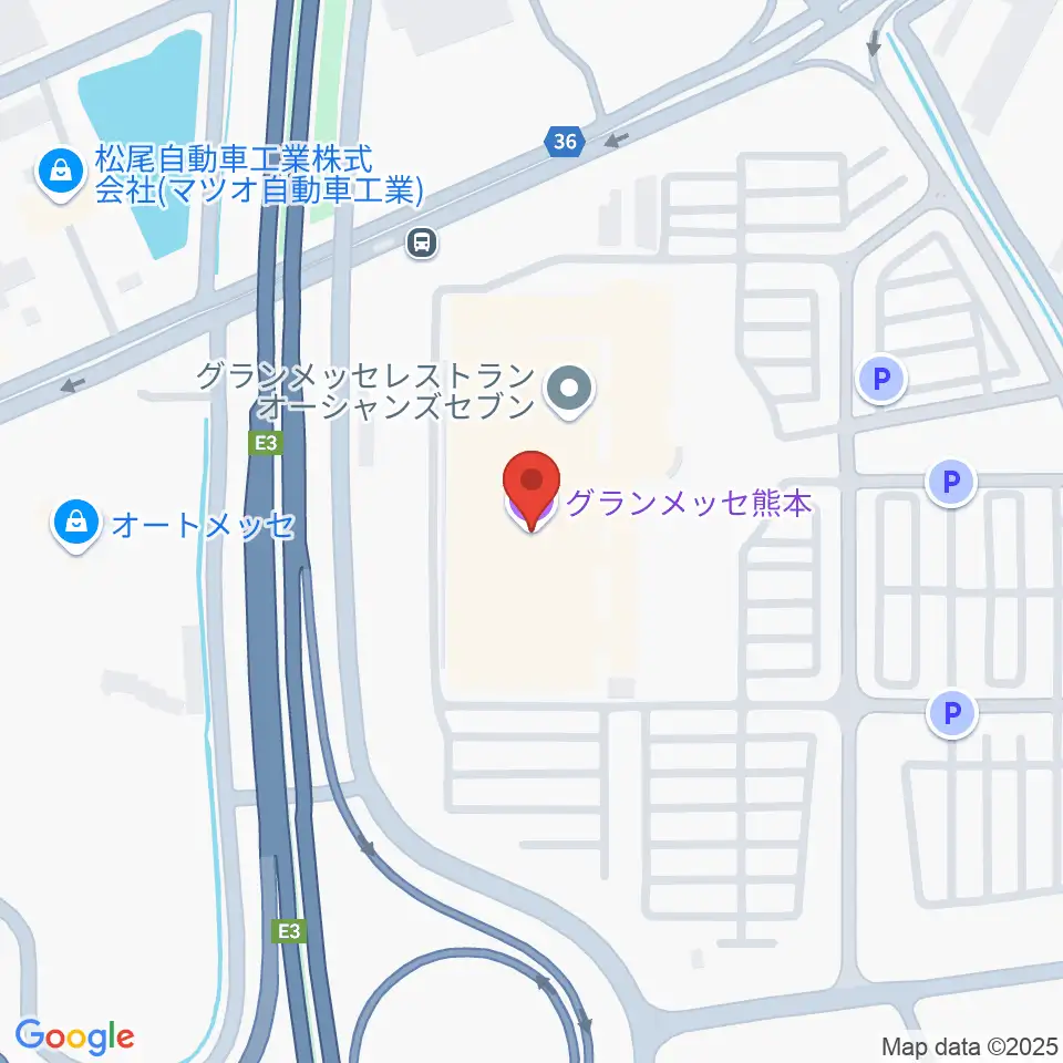 グランメッセ熊本周辺のホテル一覧地図
