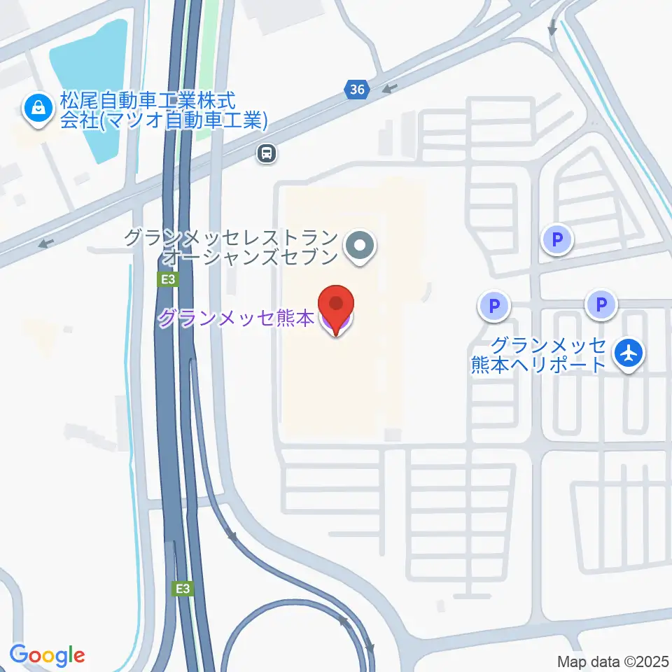 グランメッセ熊本周辺のホテル一覧地図