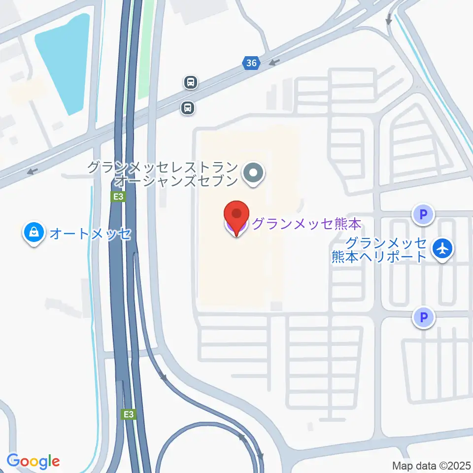 グランメッセ熊本周辺のホテル一覧地図