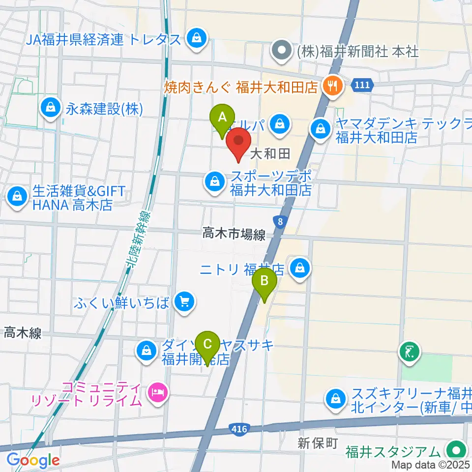 MPC大和田周辺のホテル一覧地図