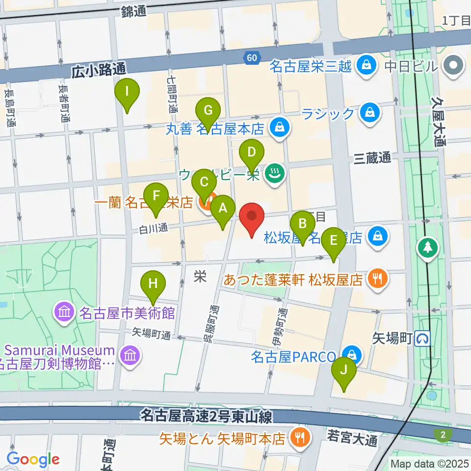 名古屋市青少年文化センター アートピア周辺のホテル一覧地図