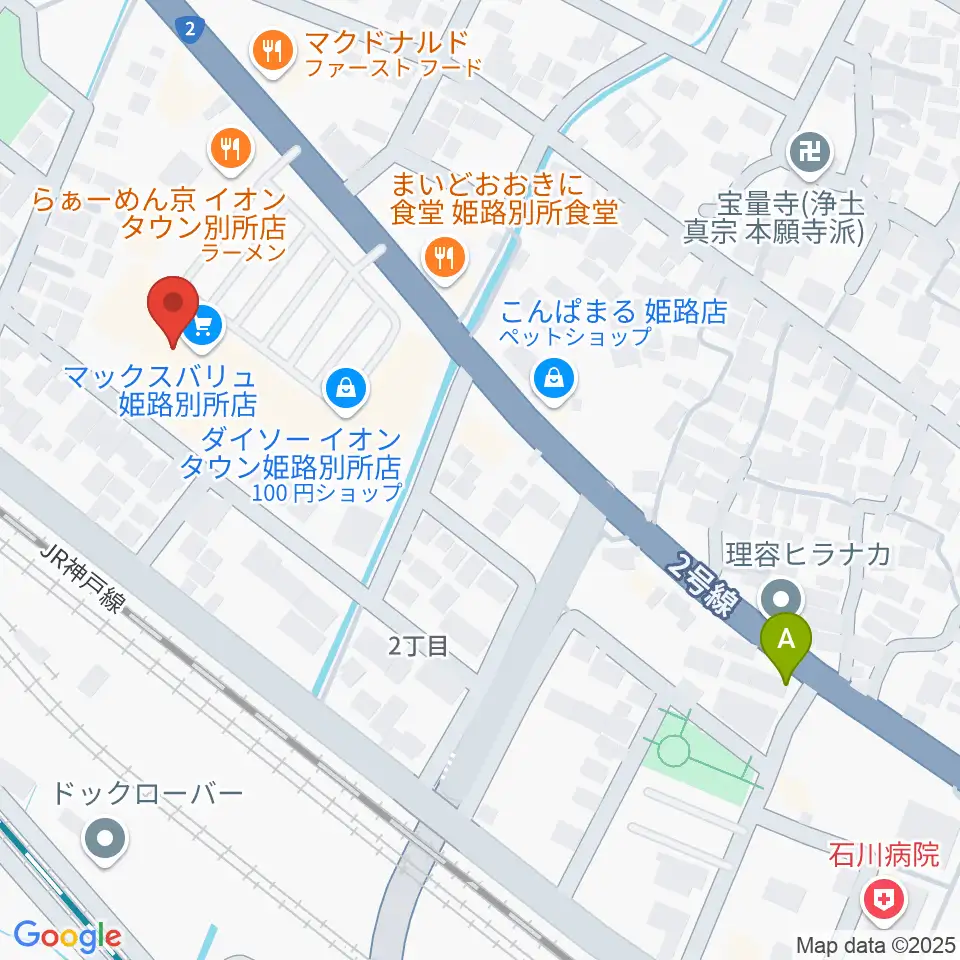 文化堂 イオン姫路別所センター周辺のホテル一覧地図