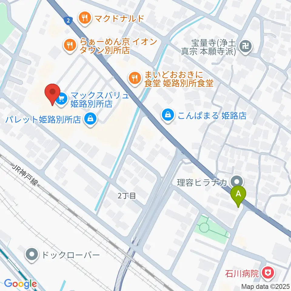 文化堂 イオン姫路別所センター周辺のホテル一覧地図