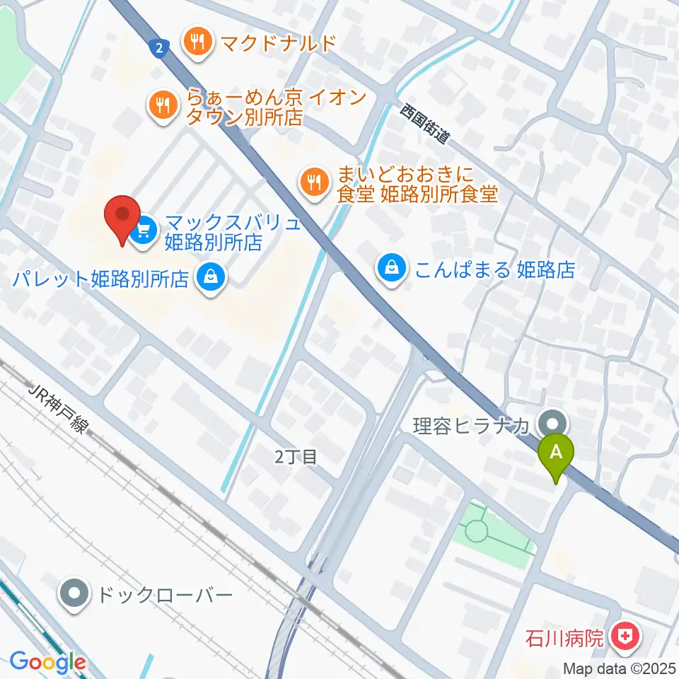 文化堂 イオン姫路別所センター周辺のホテル一覧地図