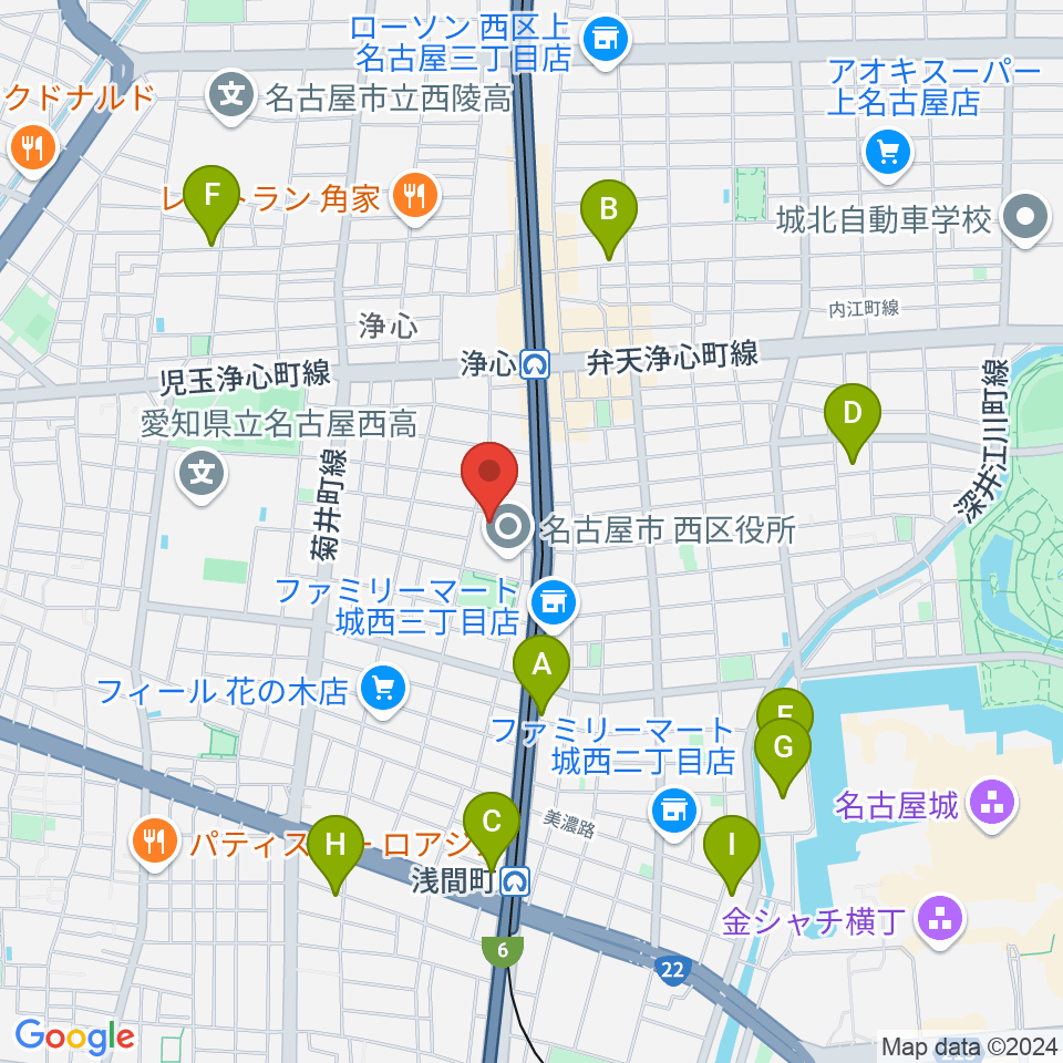 西文化小劇場周辺のホテル一覧地図