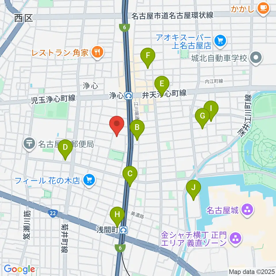 西文化小劇場周辺のホテル一覧地図