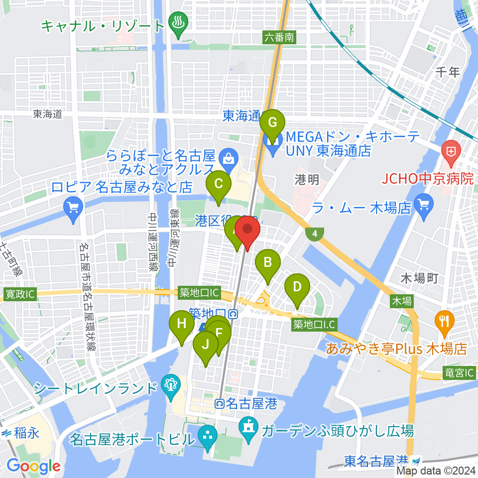 港文化小劇場周辺のホテル一覧地図