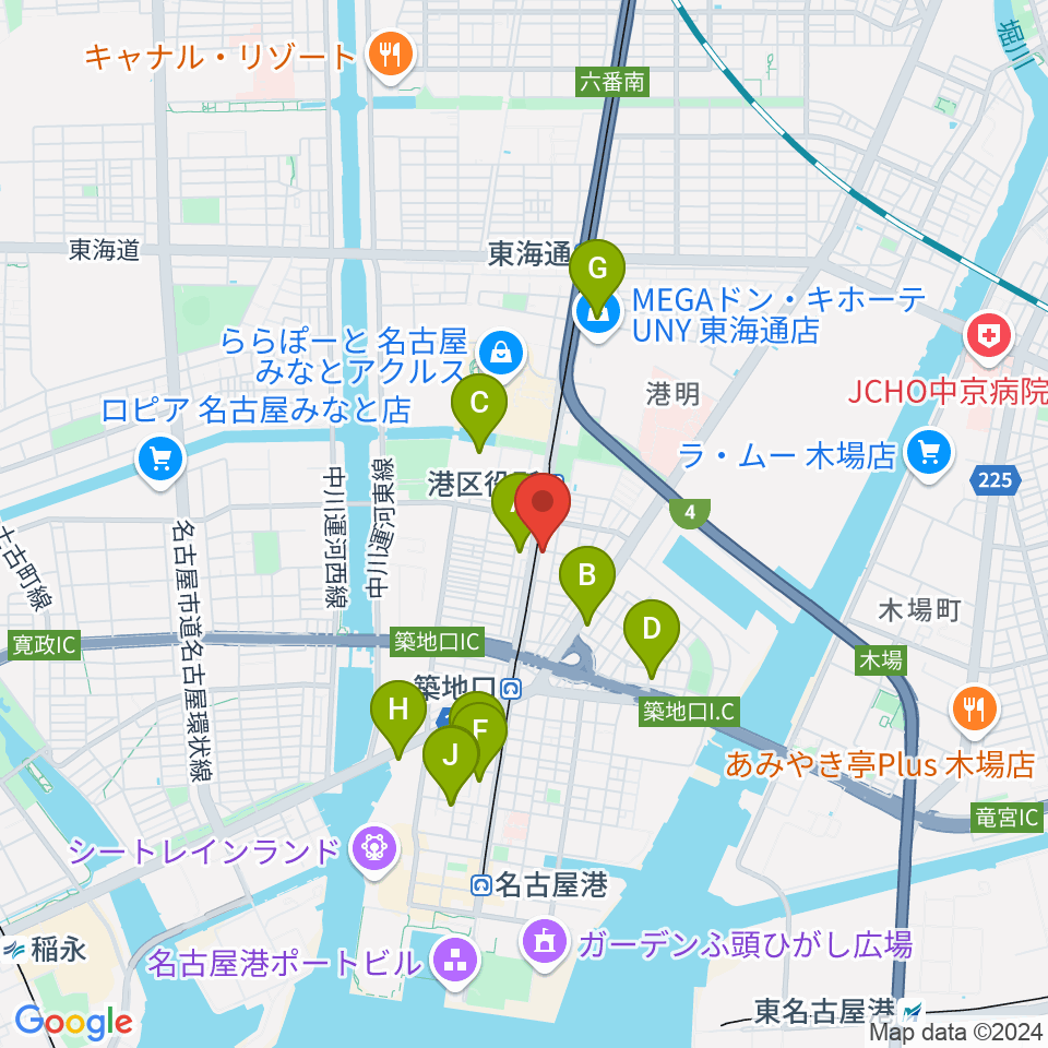 港文化小劇場周辺のホテル一覧地図