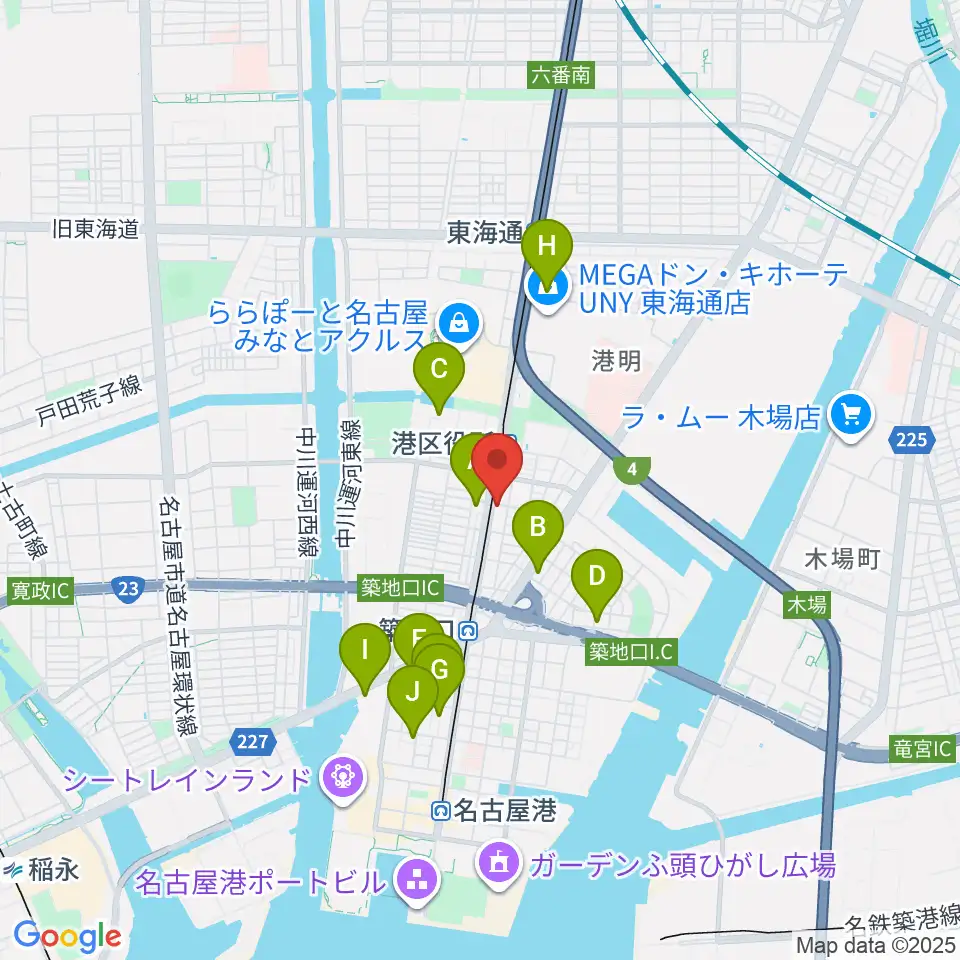 港文化小劇場周辺のホテル一覧地図