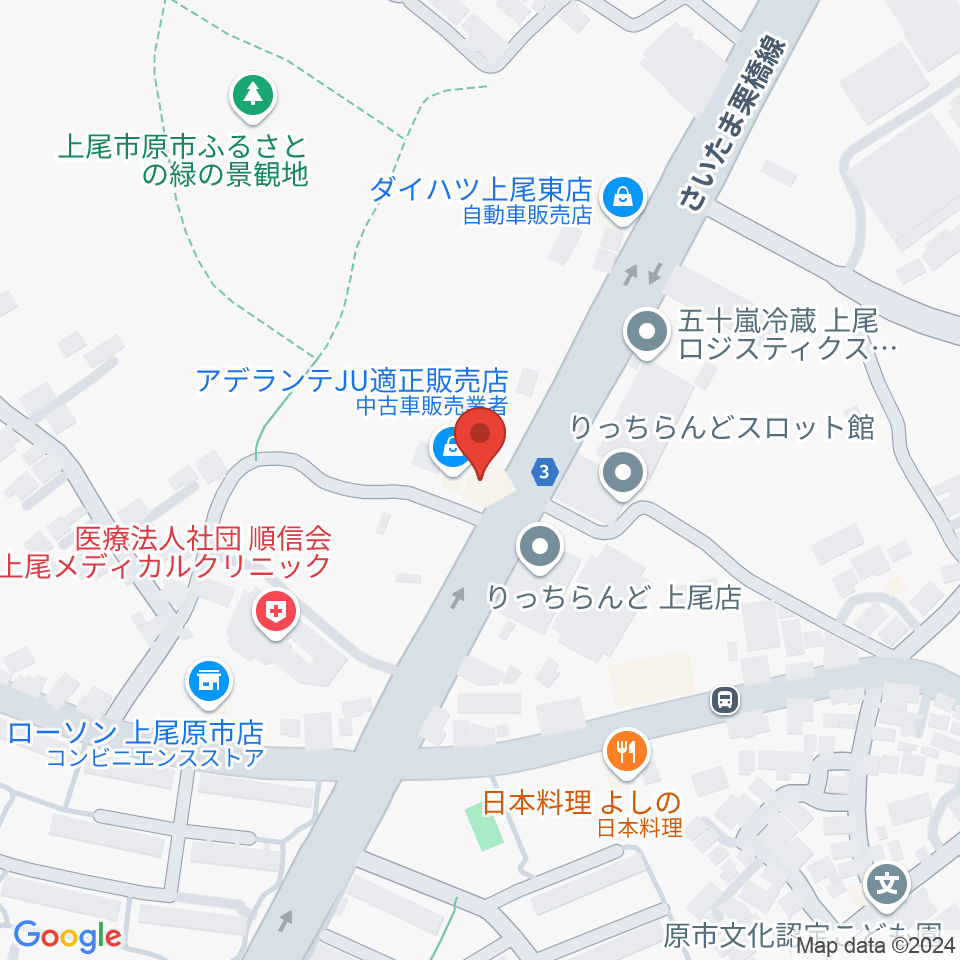 音気楽スタジオ 上尾ドラム教室周辺のホテル一覧地図