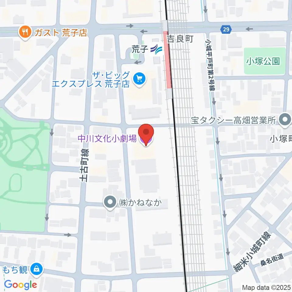 中川文化小劇場周辺のホテル一覧地図