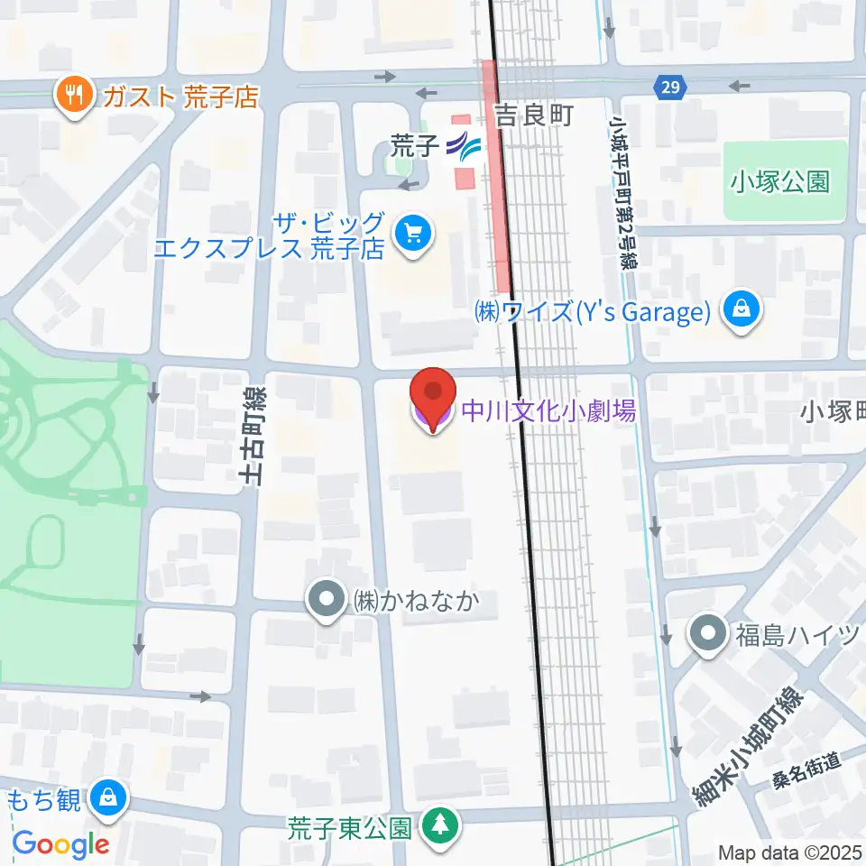 中川文化小劇場周辺のホテル一覧地図