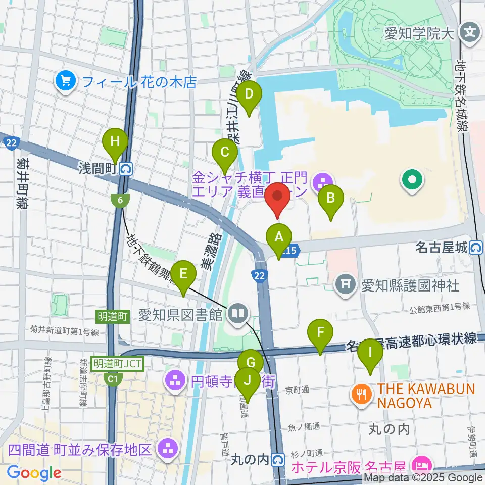 名古屋能楽堂周辺のホテル一覧地図