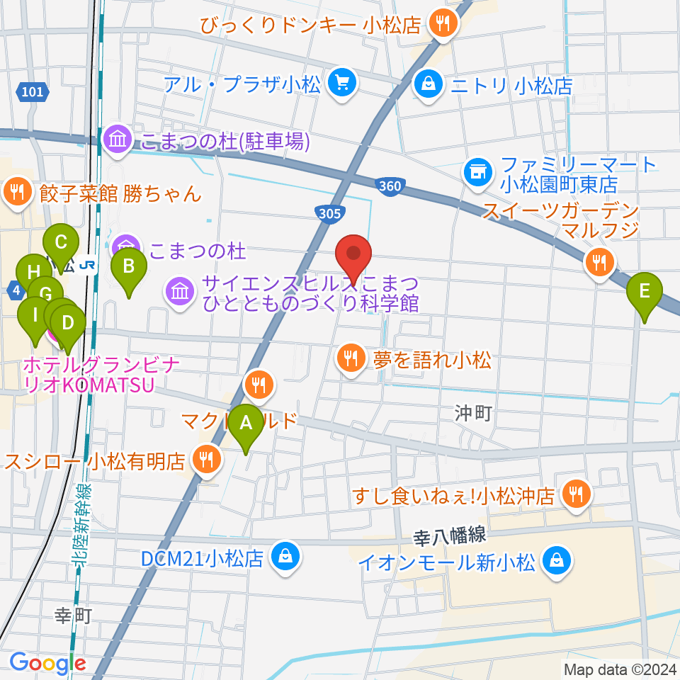 ロックスタジオFFBODY周辺のホテル一覧地図