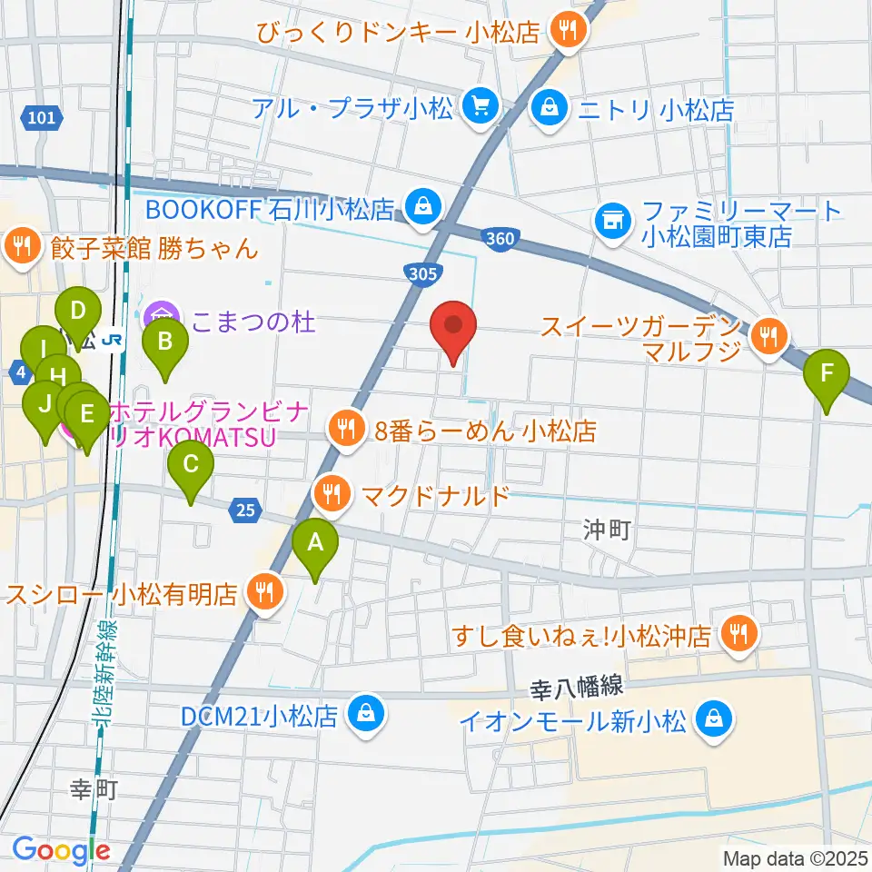 ロックスタジオFFBODY周辺のホテル一覧地図