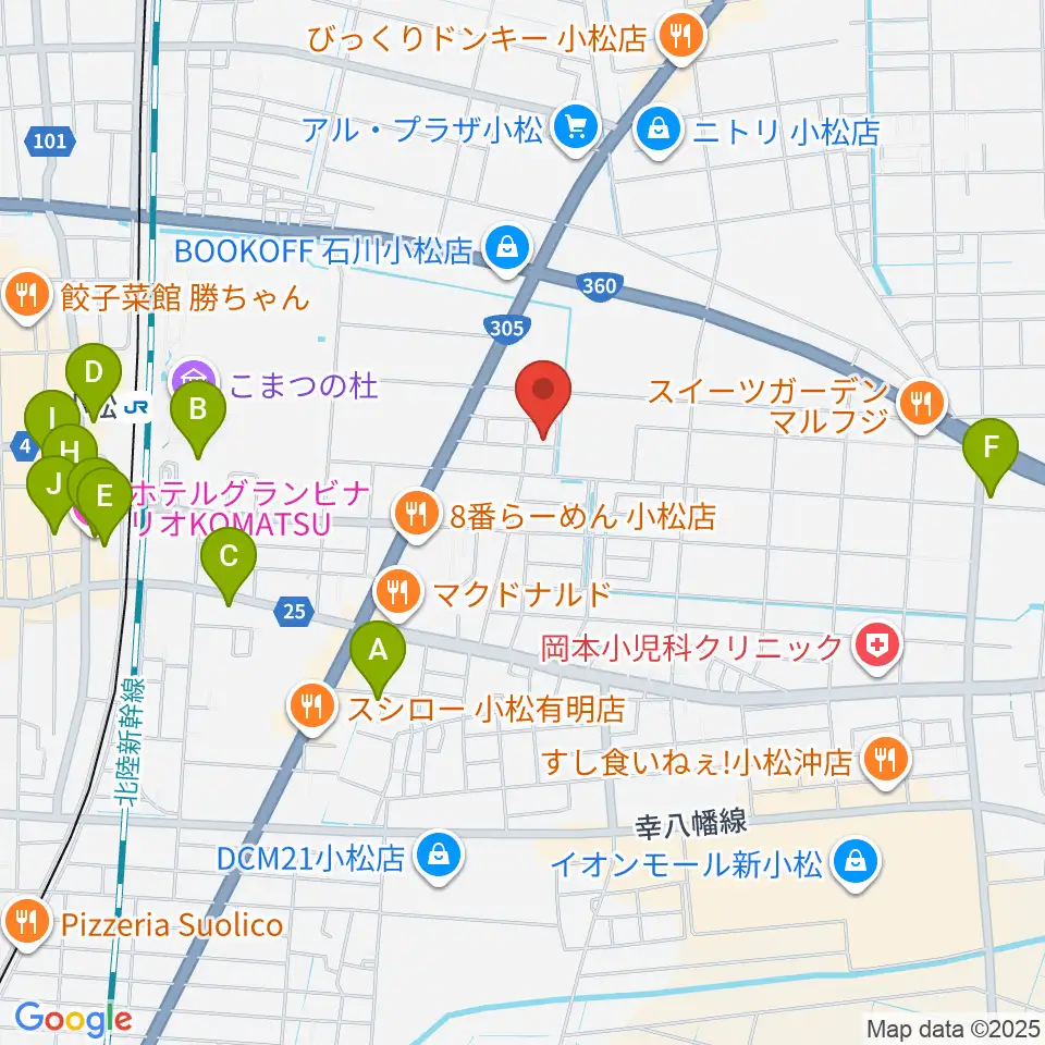 ロックスタジオFFBODY周辺のホテル一覧地図