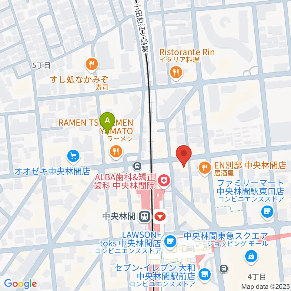 相模楽器 中央林間センター周辺のホテル一覧地図