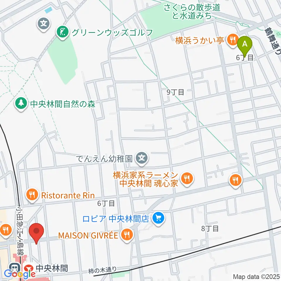 相模楽器 中央林間センター周辺のホテル一覧地図