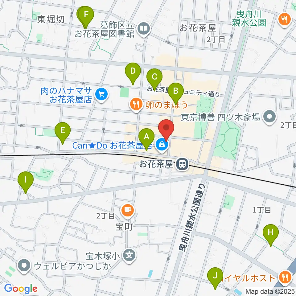 エークラスミュージック お花茶屋センター周辺のホテル一覧地図