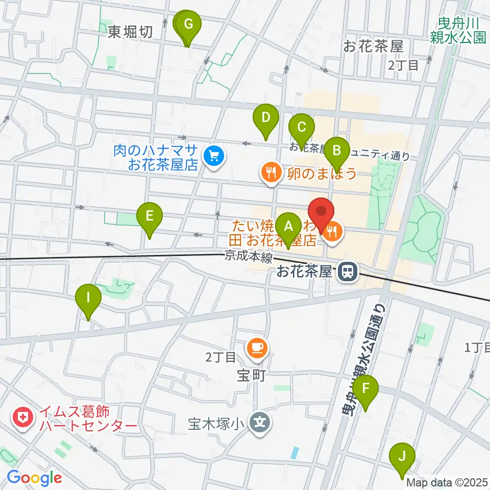 エークラスミュージック お花茶屋センター周辺のホテル一覧地図