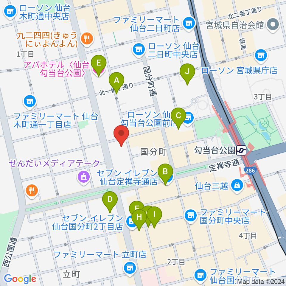 カフェドルシール周辺のホテル一覧地図