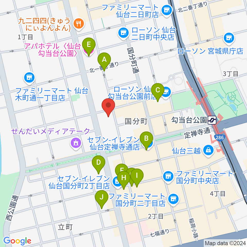 カフェドルシール周辺のホテル一覧地図