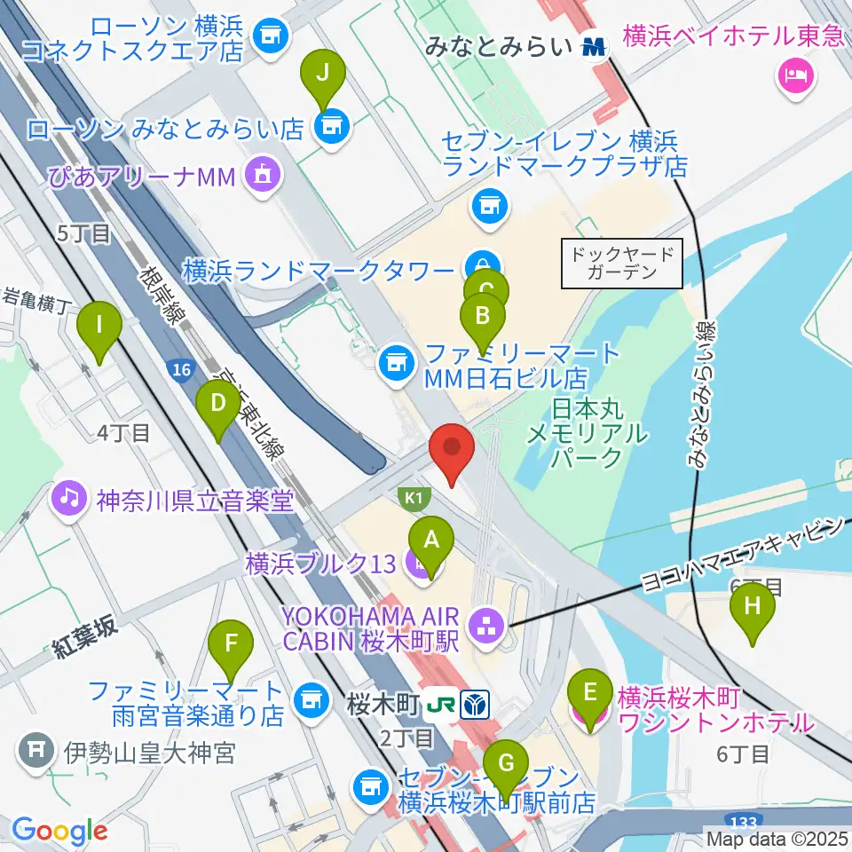 県民共済みらいホール周辺のホテル一覧地図