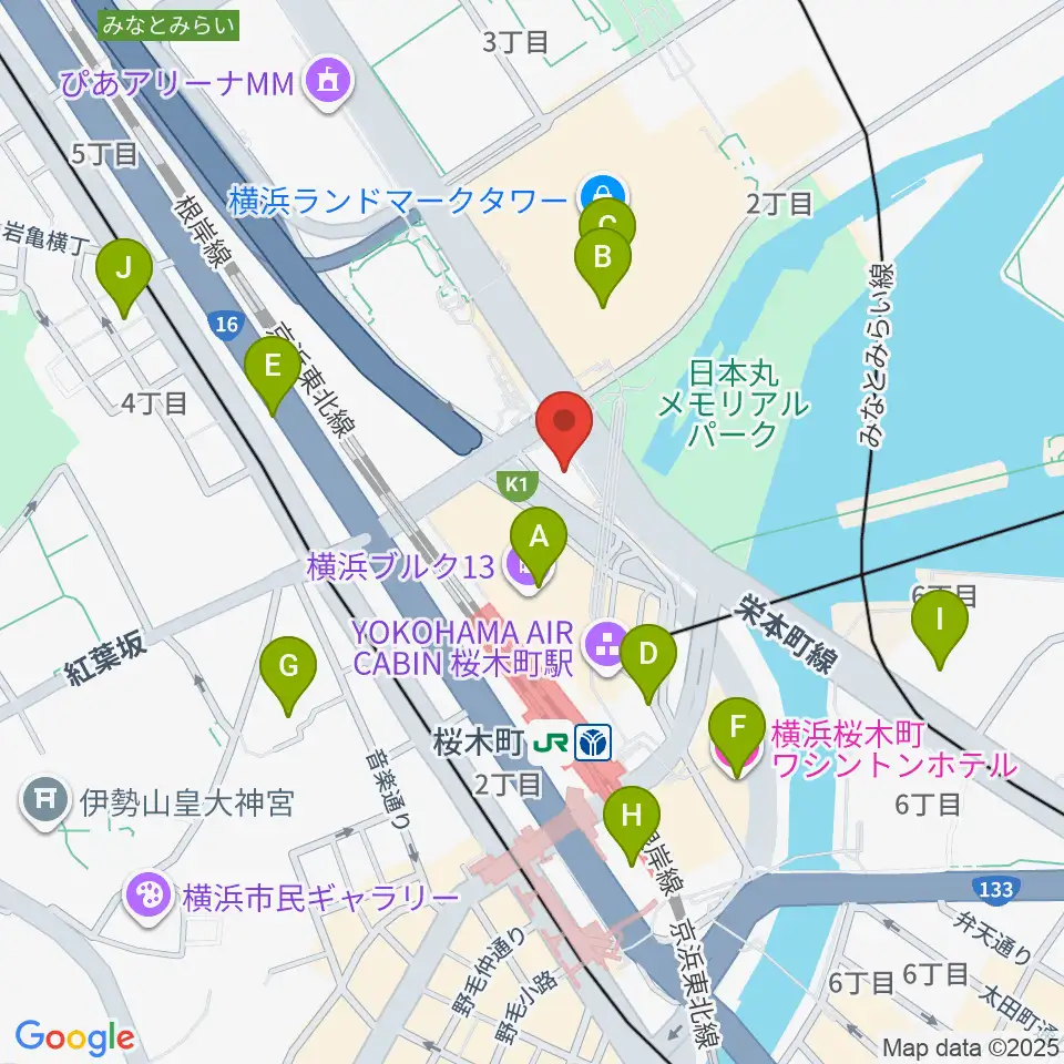 県民共済みらいホール周辺のホテル一覧地図