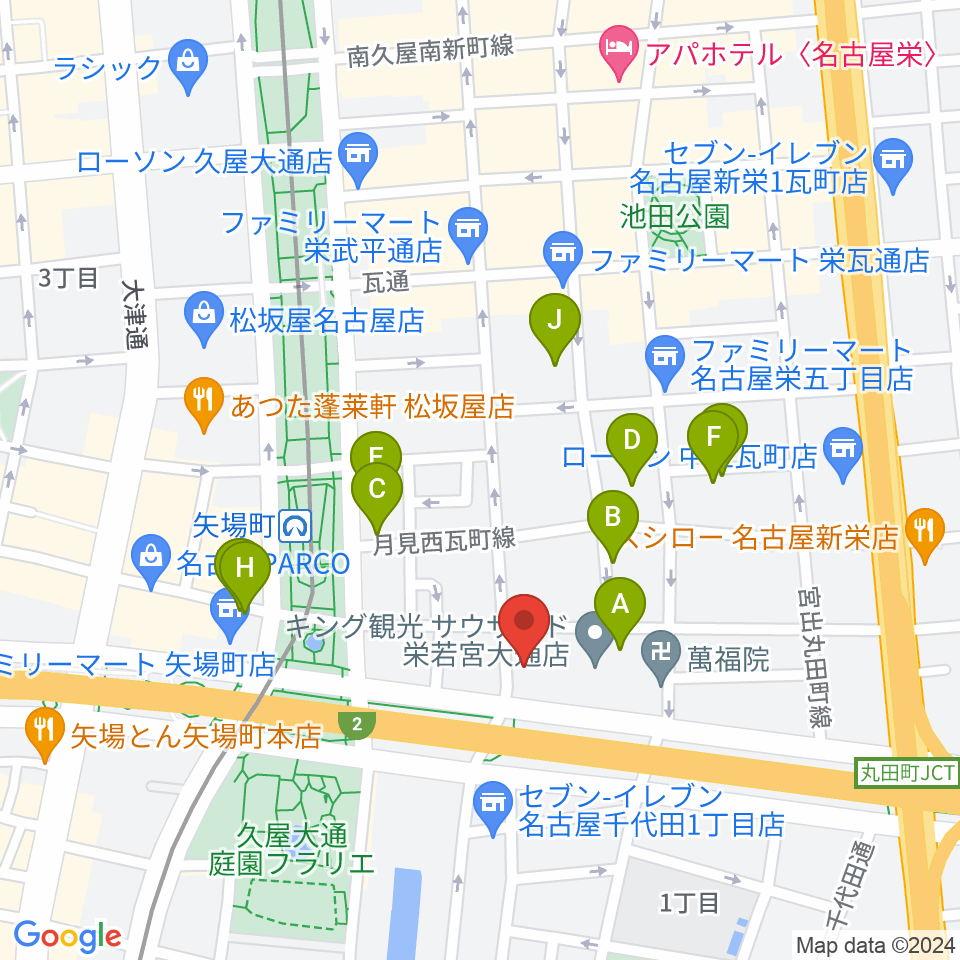 スパジオ・リタ周辺のホテル一覧地図