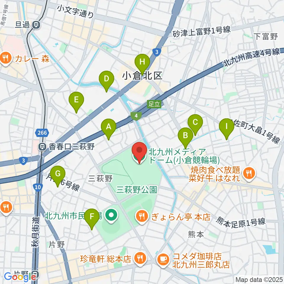 北九州メディアドーム周辺のホテル一覧地図