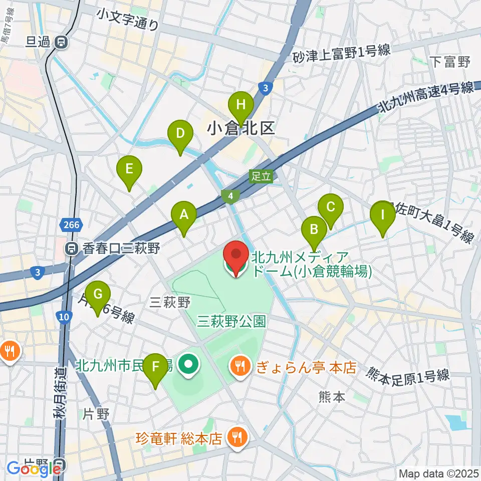 北九州メディアドーム周辺のホテル一覧地図