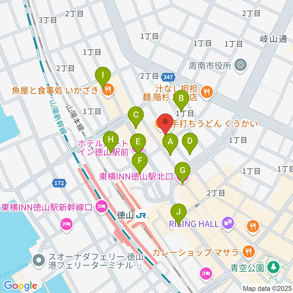 周南ガンボ周辺のホテル一覧地図