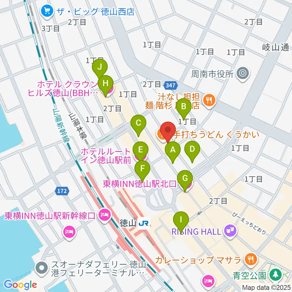 周南ガンボ周辺のホテル一覧地図