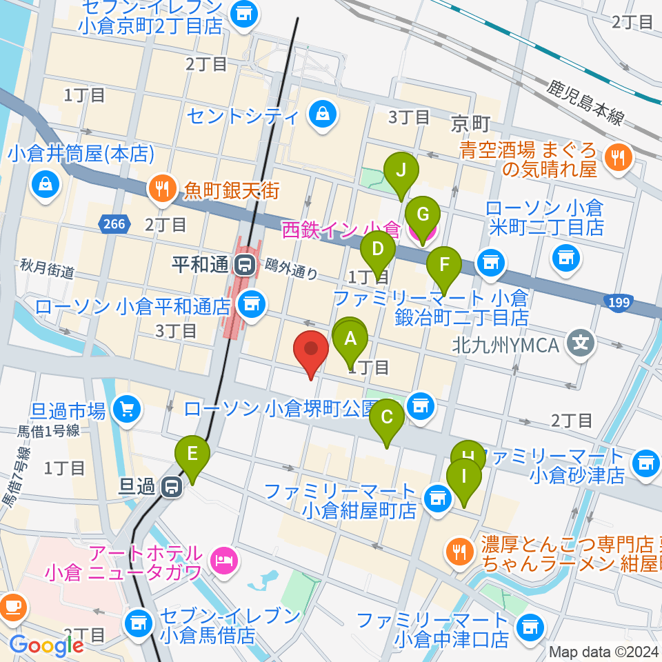 小倉カサブランカ周辺のホテル一覧地図