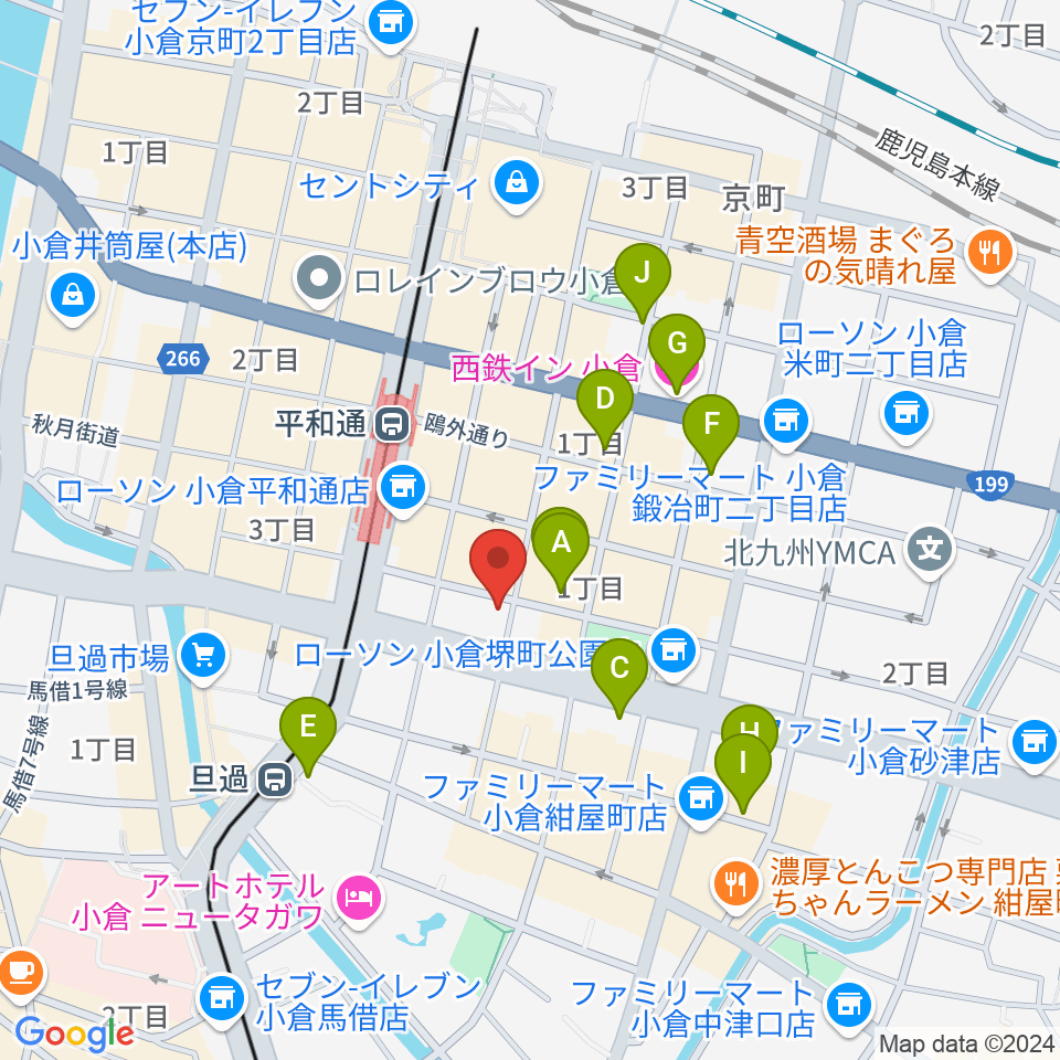 小倉カサブランカ周辺のホテル一覧地図