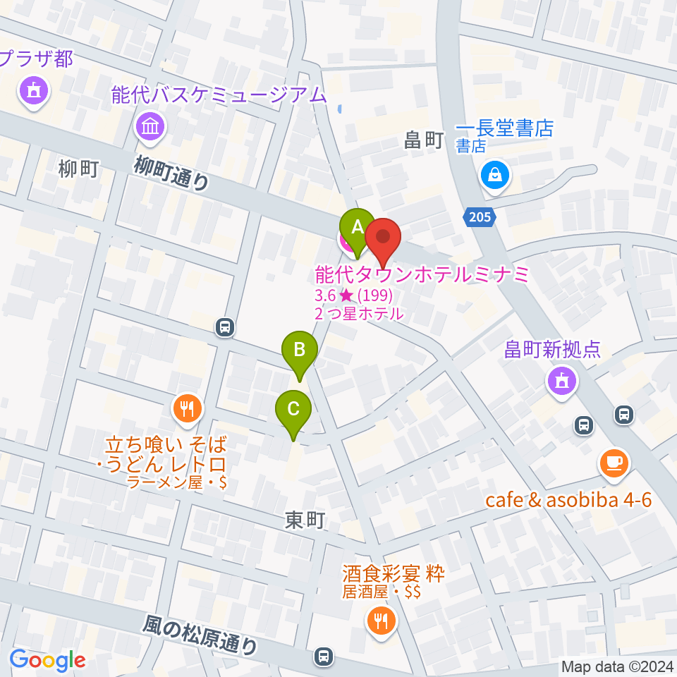 アサヒ楽器周辺のホテル一覧地図