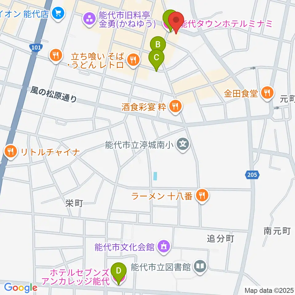 アサヒ楽器周辺のホテル一覧地図