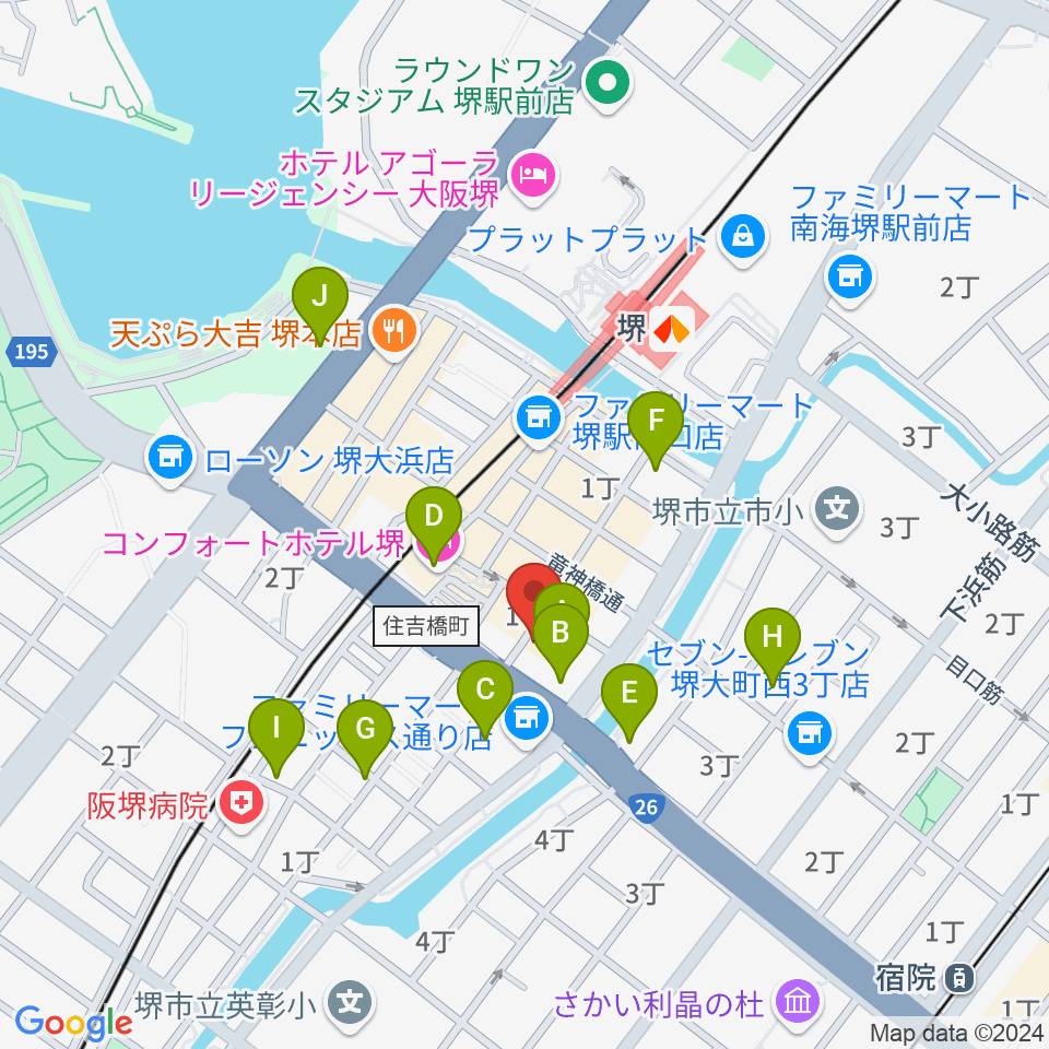 堺チクタク・スタジオNoi周辺のホテル一覧地図