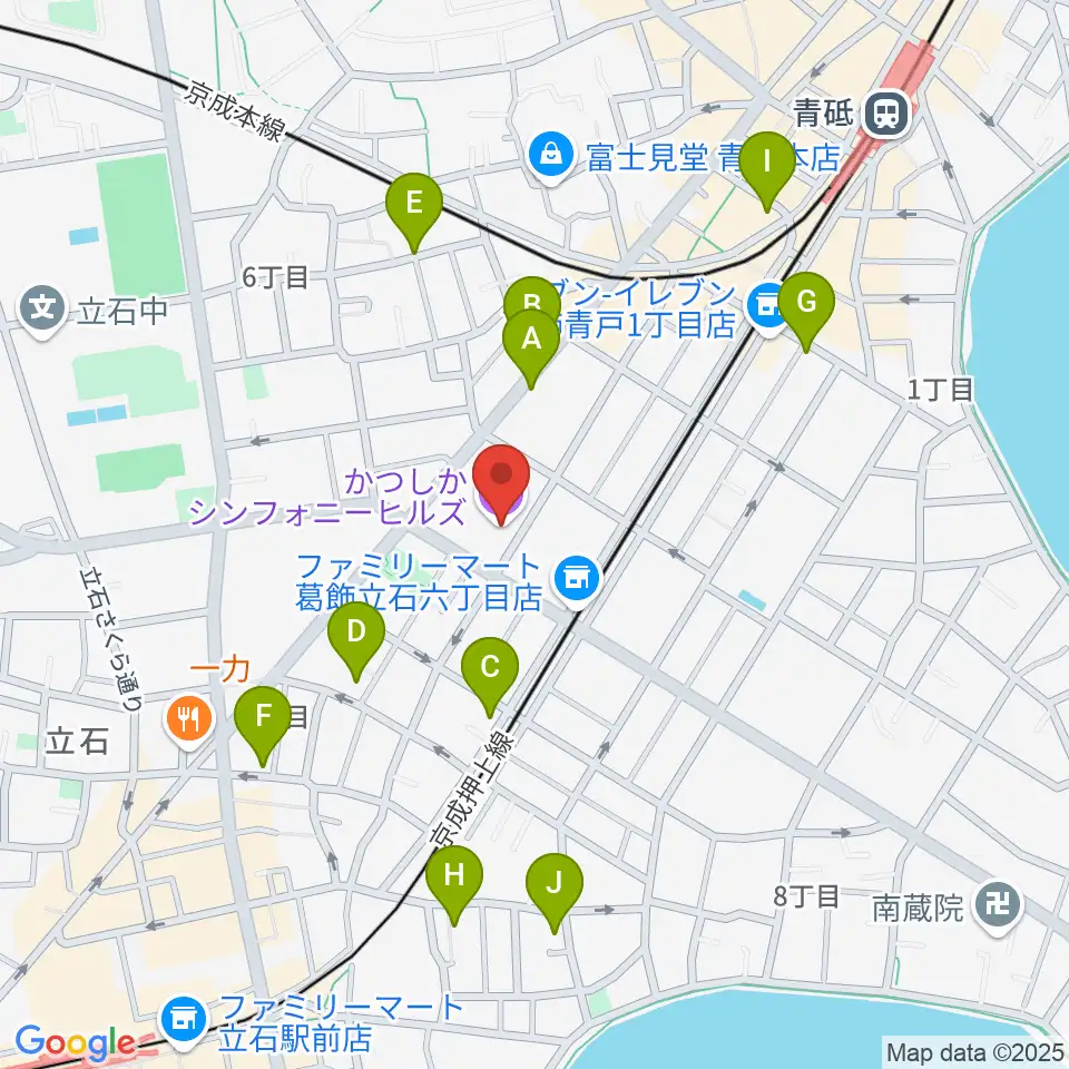かつしかシンフォニーヒルズ周辺のホテル一覧地図